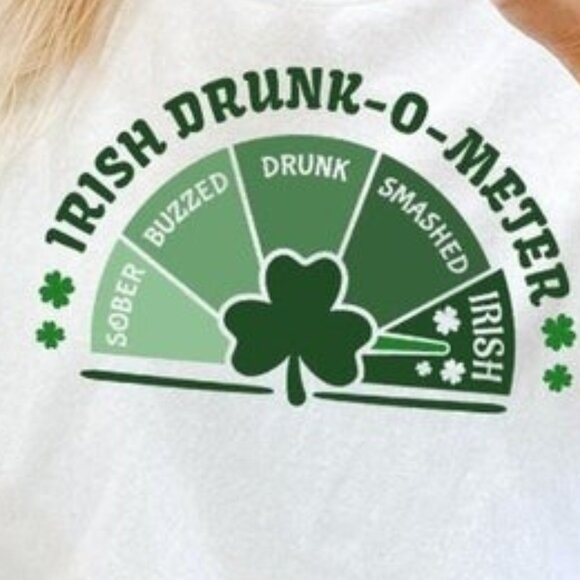 Irish Drunk O Meter Tshirt, Funny St Patricks Day Shirt - Picture 2 of 5